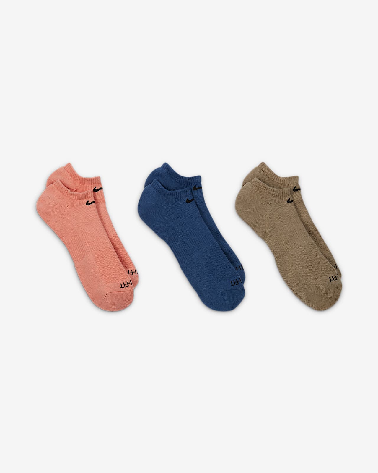 Короткие носки для тренинга Nike Everyday Plus Cushion (3 пары). Nike RU