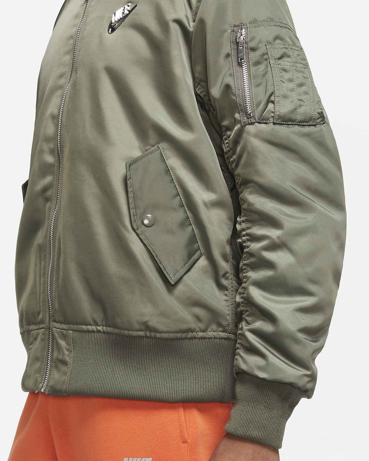 nike green bomber jacket