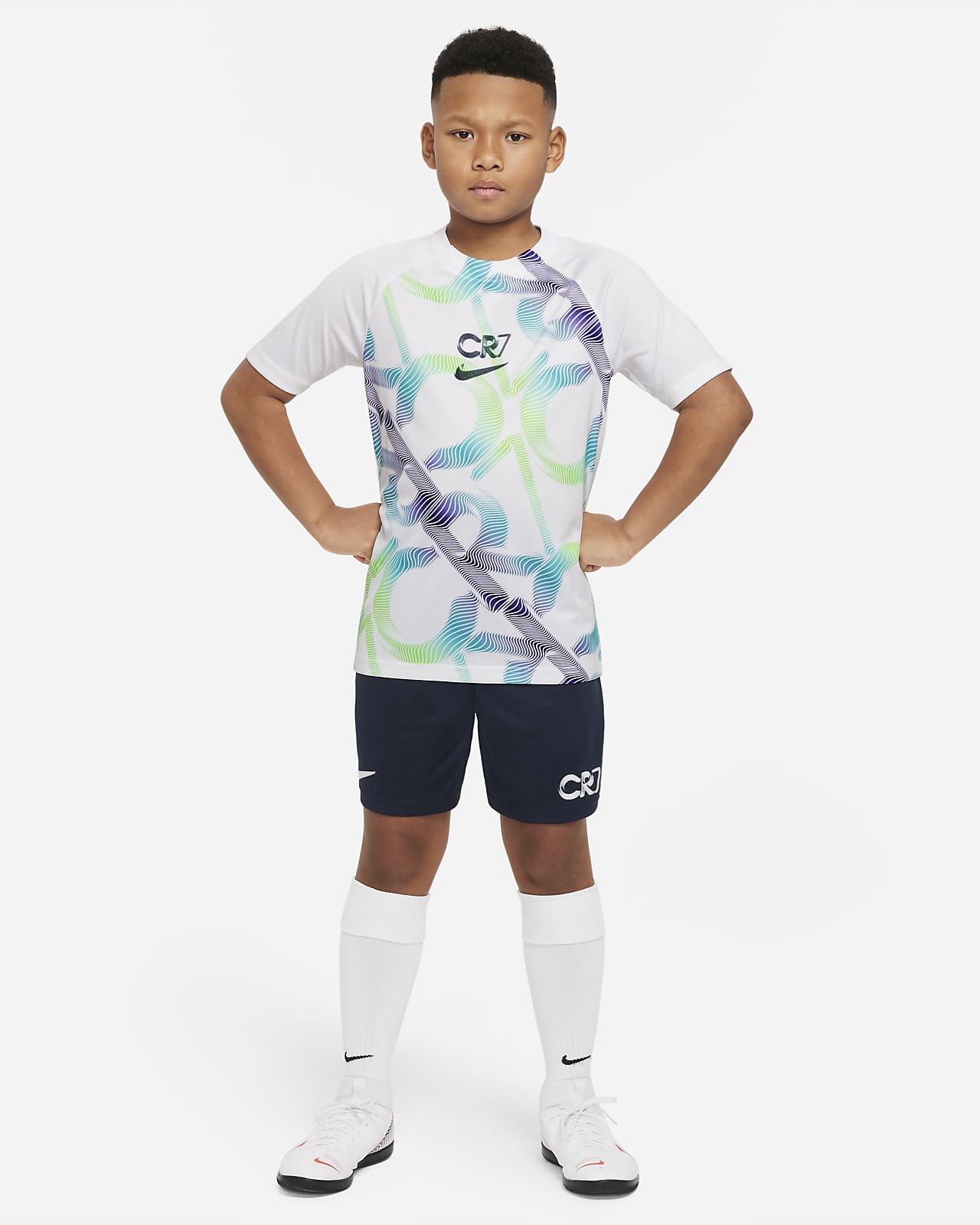 Nike Dri-FIT CR7 Older Kids' Knit Football Shorts. Nike CH