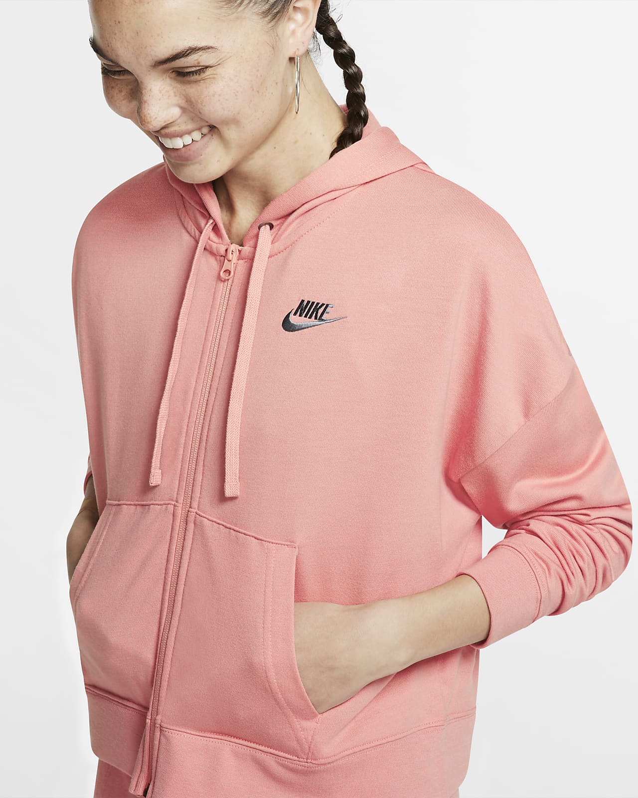 nike pink quartz hoodie