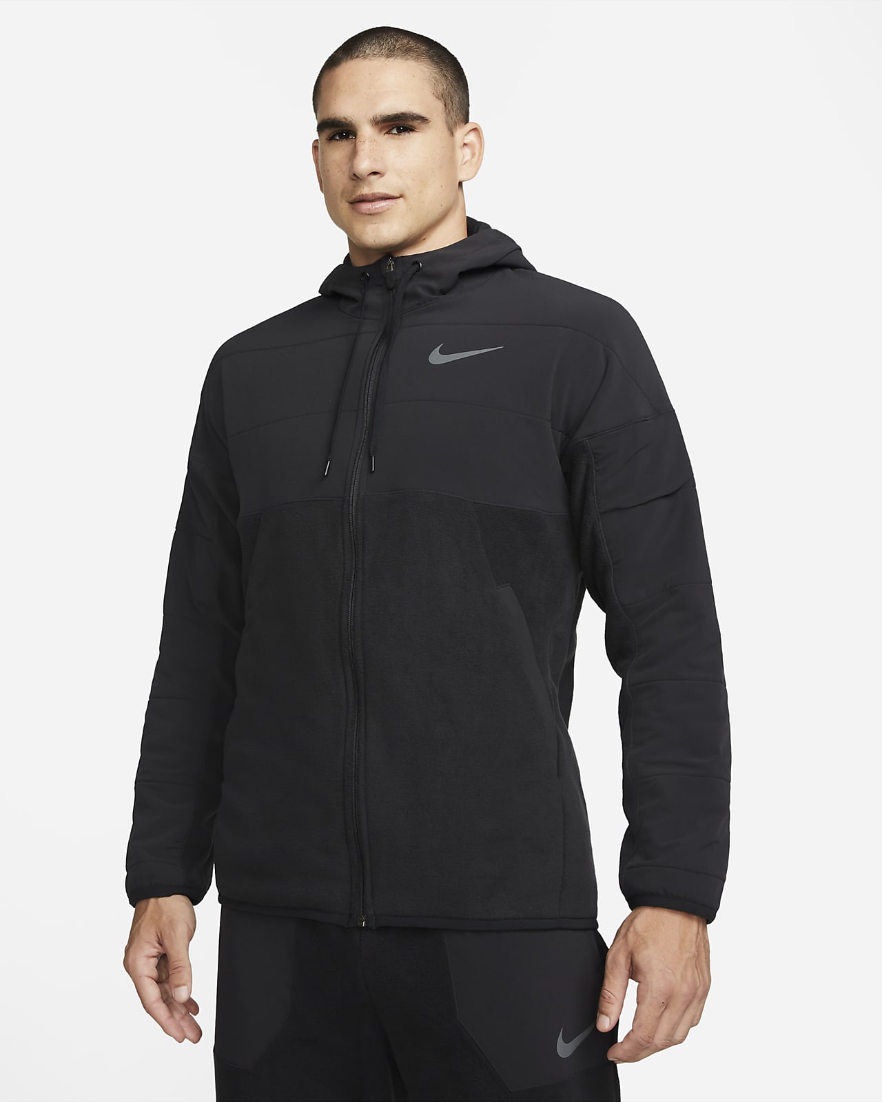 men's nike therma hooded full zip jacket