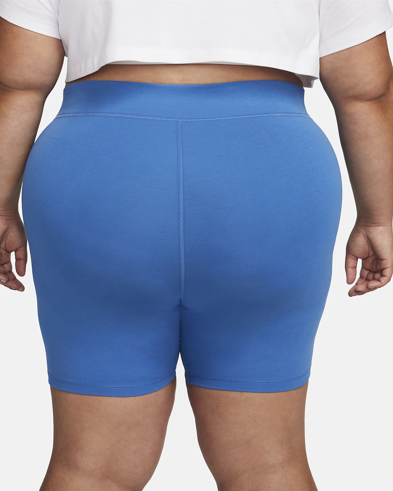 Buy Tuff Athletics women sportswear fit 8 inseam plain biker shorts navy  blue Online