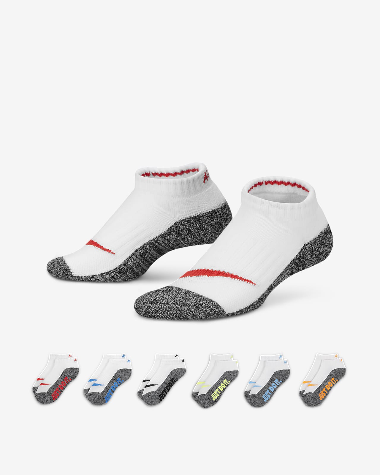 Nike Kids' Cushioned No-Show Socks (6 