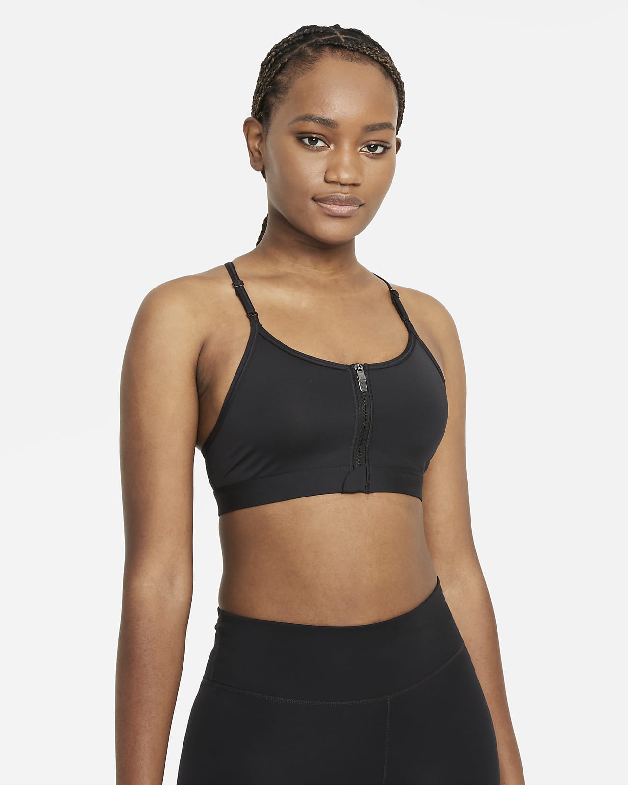Nike Indy Zip-Front Women's Light-Support Padded Sports Bra