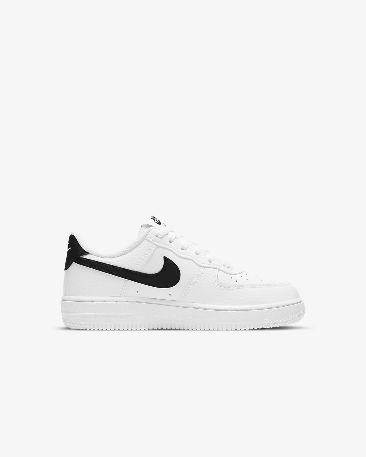 kids black and white air force 1