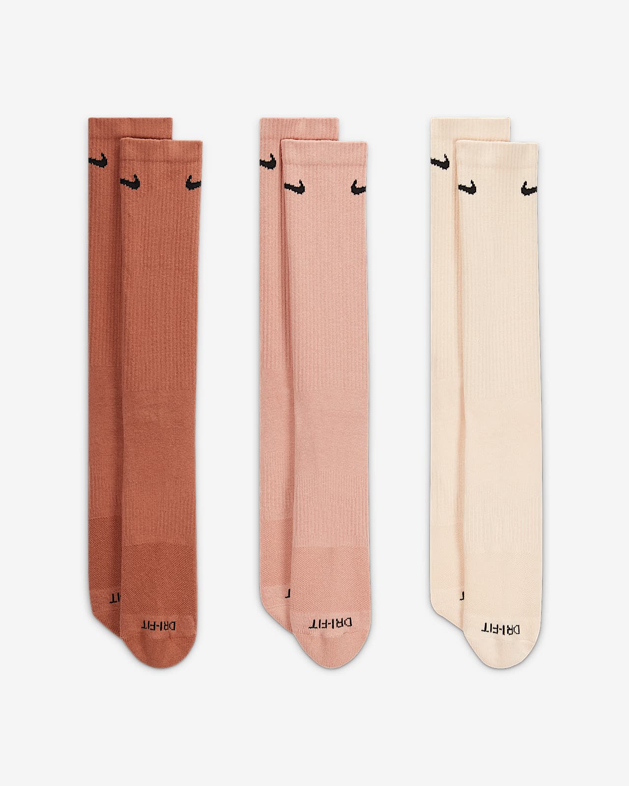 Носки до середины голени для тренинга Nike Everyday Plus Cushioned (3  пары). Nike RU