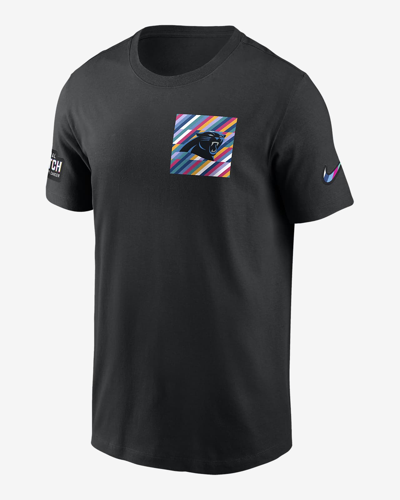 Carolina Panthers Crucial Catch Sideline Nike Men's NFL T-Shirt in Black, Size: Small | 24200AZU5-AWM