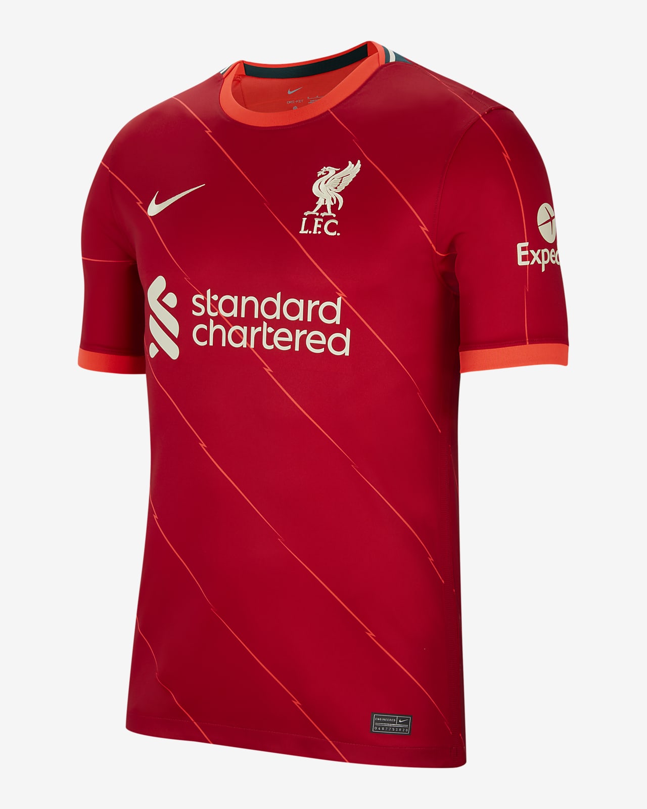 Liverpool F.C. 2021/22 Stadium Home Men's Football Shirt. Nike LU