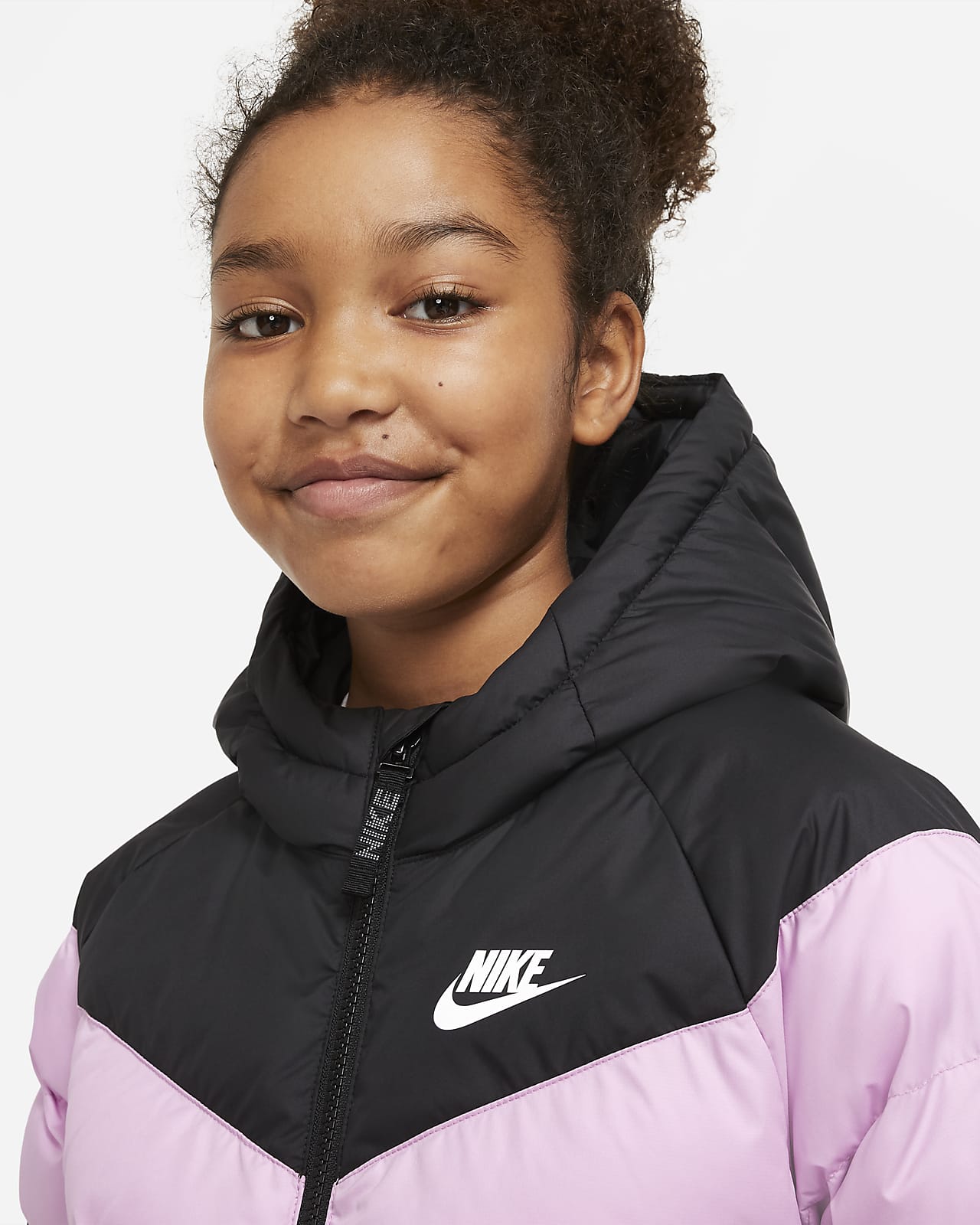 Kurtka dla dzieci Nike Sportswear Lined Fleece czarna JUNIOR 856195 010