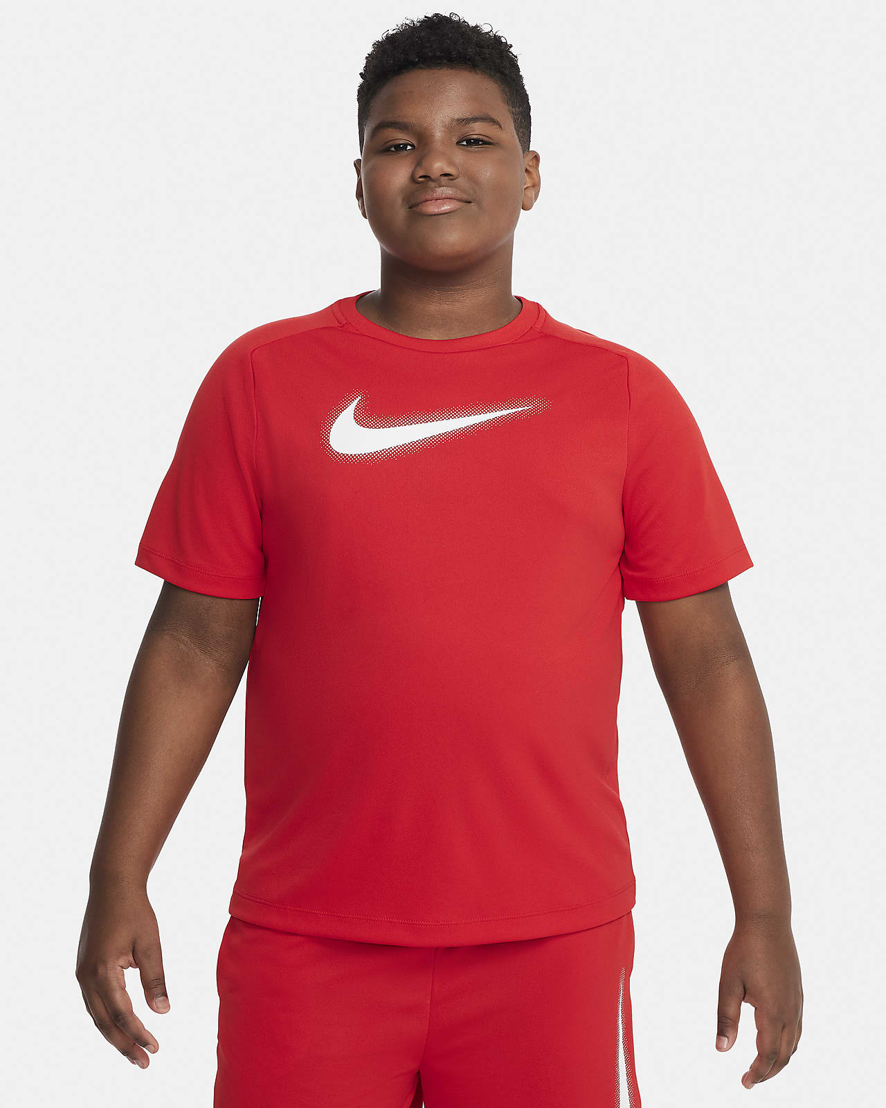 Top de entrenamiento estampado para niño talla grande Nike Dri-FIT Icon (talla amplia)