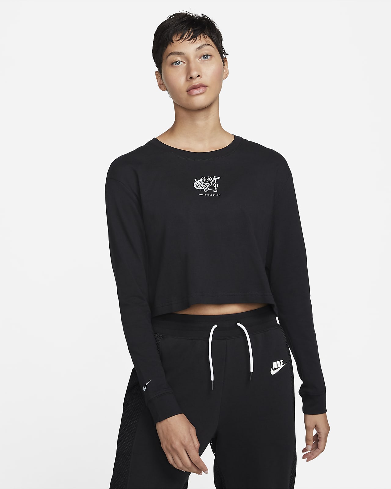 Naomi Osaka Women's Long-Sleeve Cropped T-Shirt. Nike GB