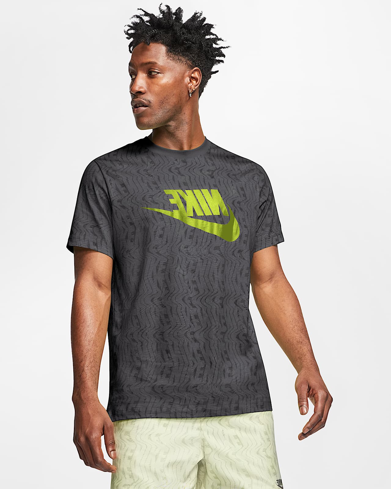 playera nike hombre negra