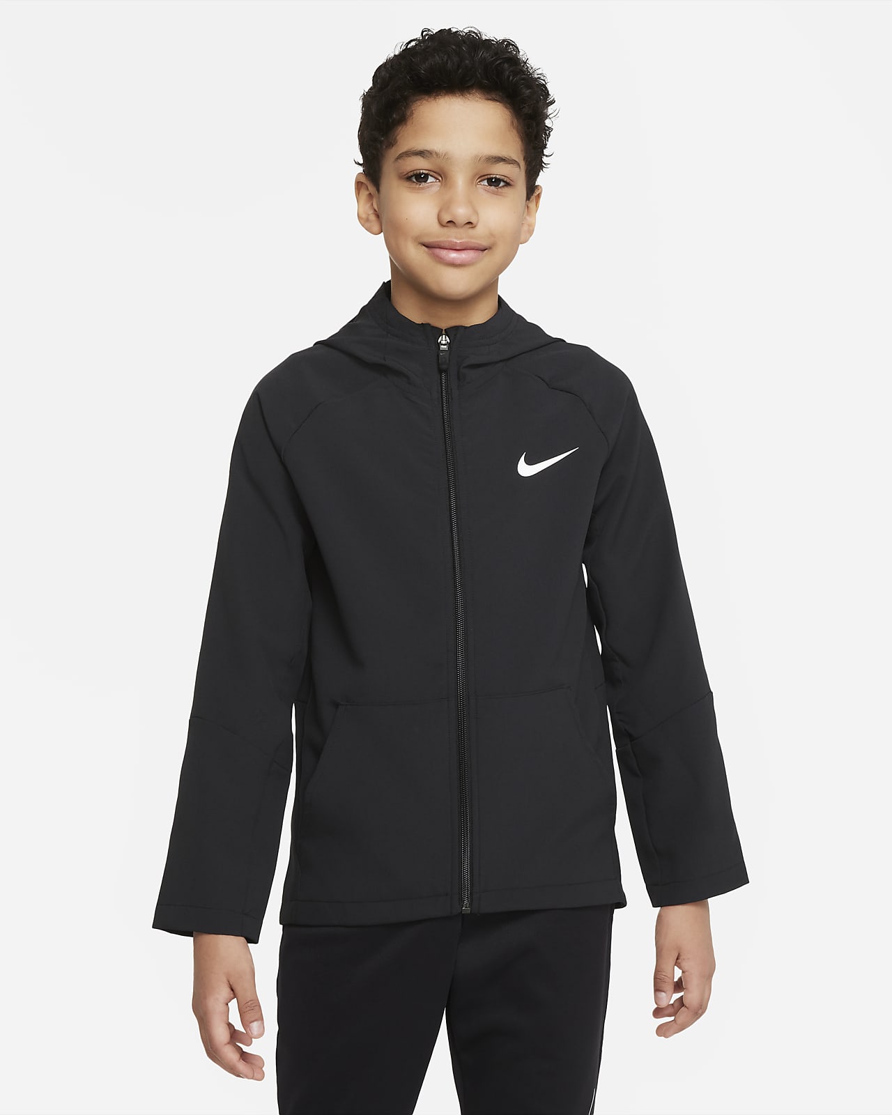 เสื้อแจ็คเก็ตเทรนนิ่งเด็กโตแบบทอ Nike Dri-FIT (ชาย)
