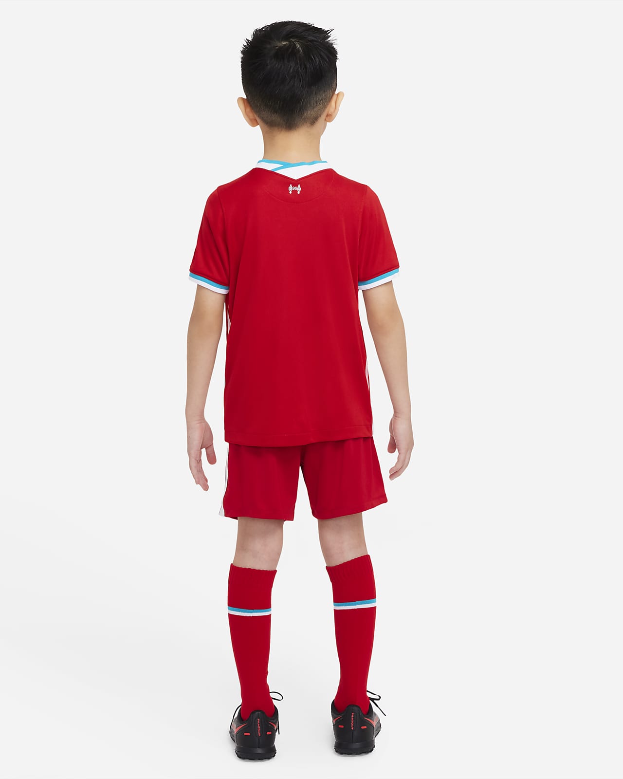 Liverpool FC 2020/21 Home Younger Kids' Football Kit. Nike AE