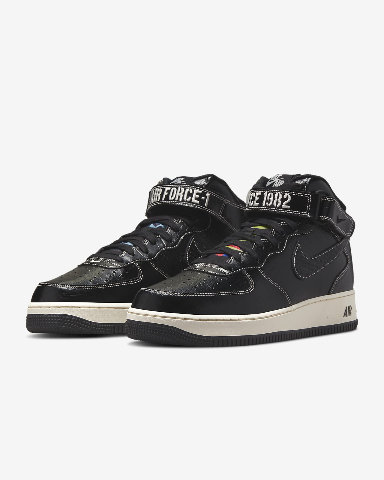 Air force 1 mid black cheap mens