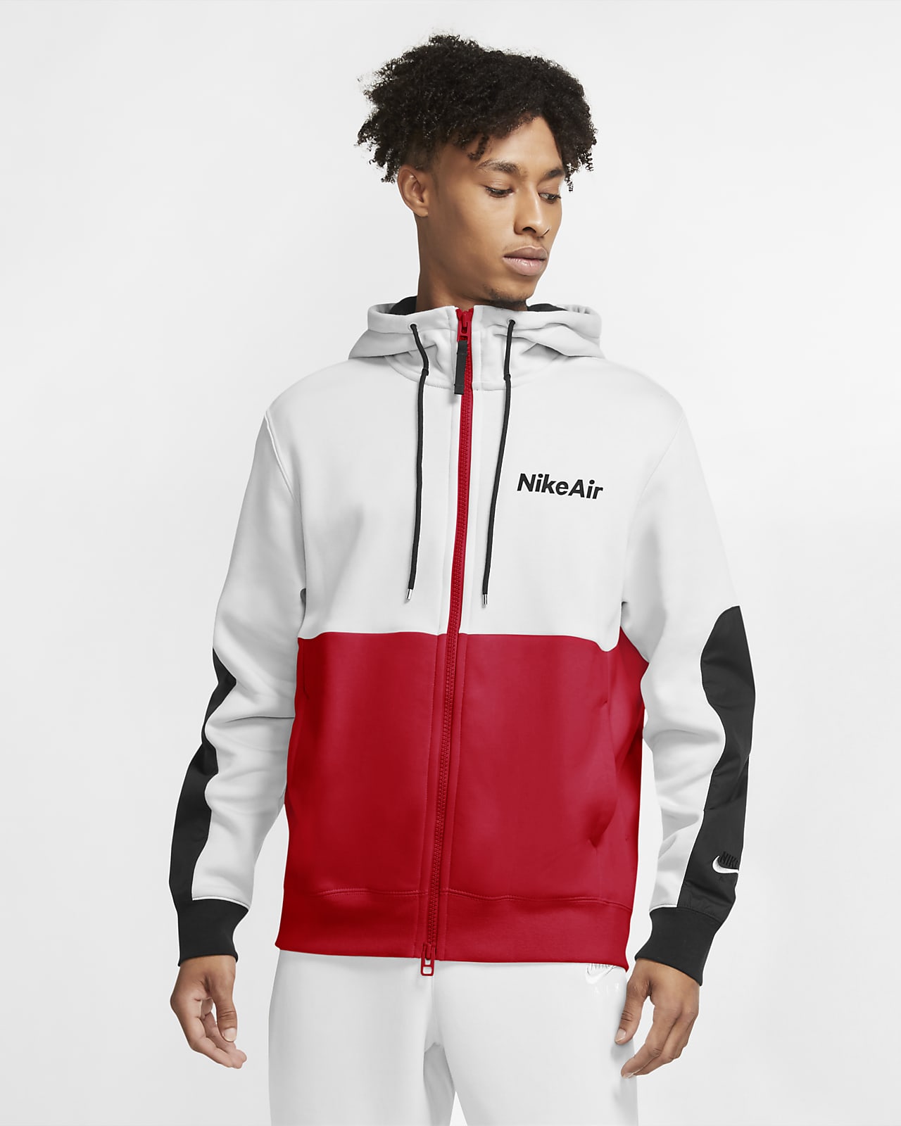 white zip up nike jacket