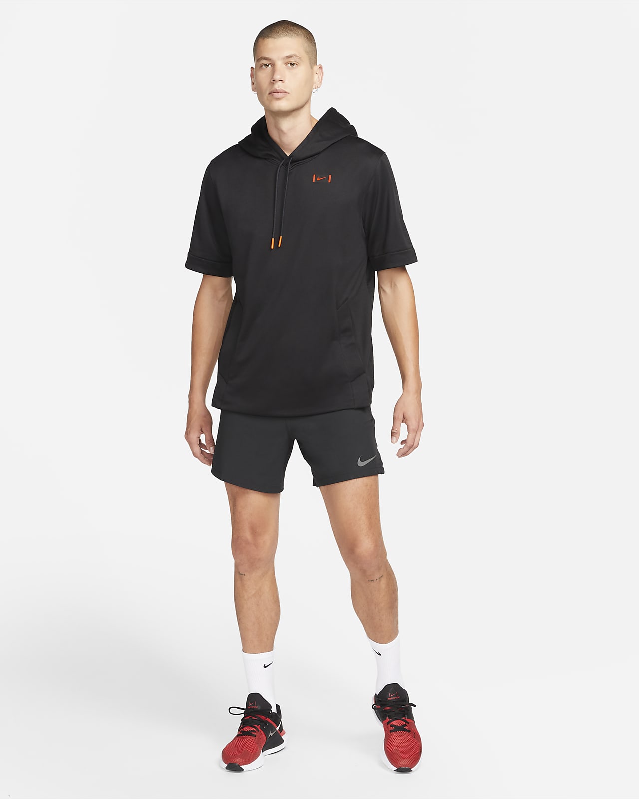 nike short sleeve hooded sweatshirt