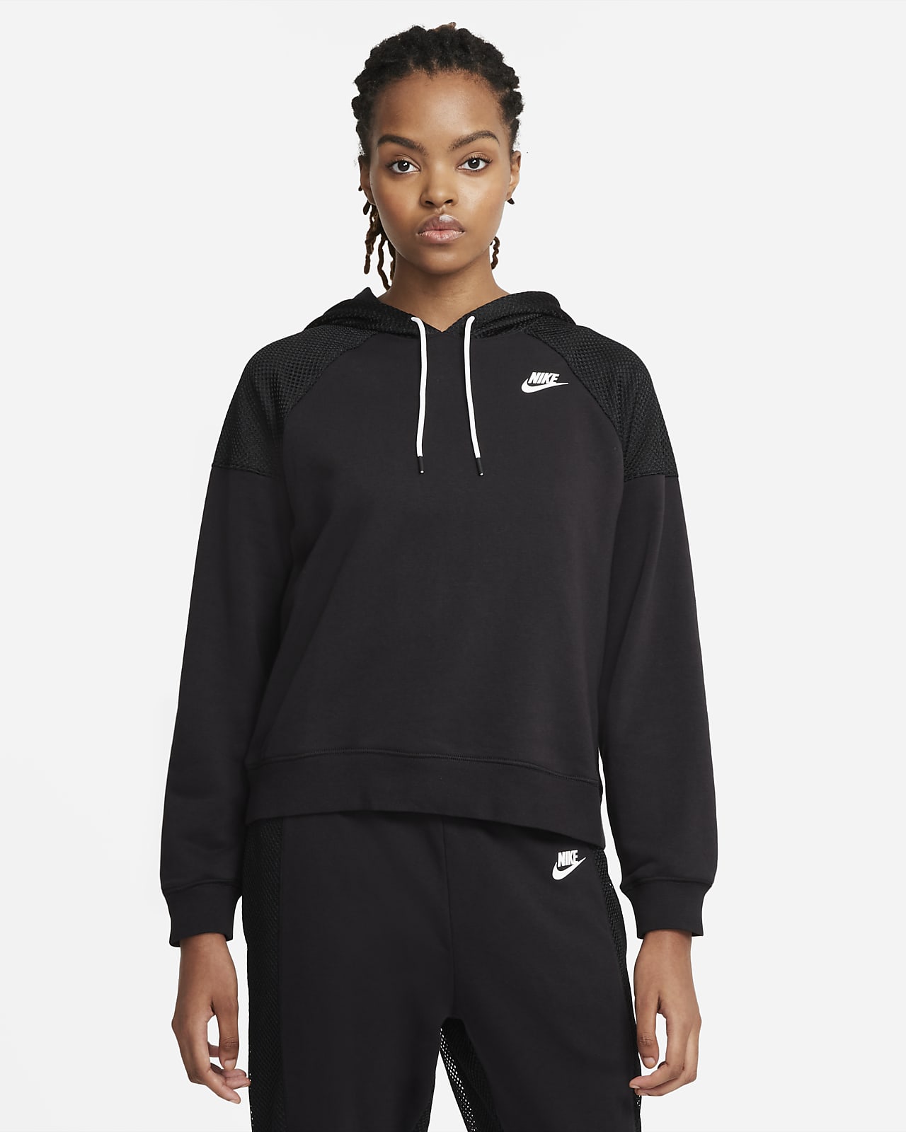 Sudadera con gorro de tenis de tejido Fleece para mujer Serena Williams  Design Crew. Nike.com