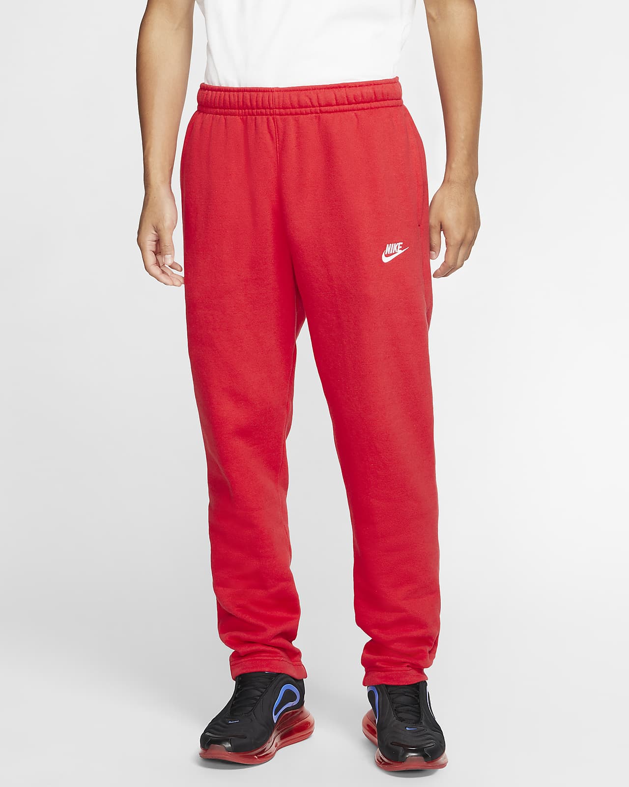  Nike Solo Swoosh Men's Fleece Pants, Canyon Rust/White, L  Regular US : Clothing, Shoes & Jewelry