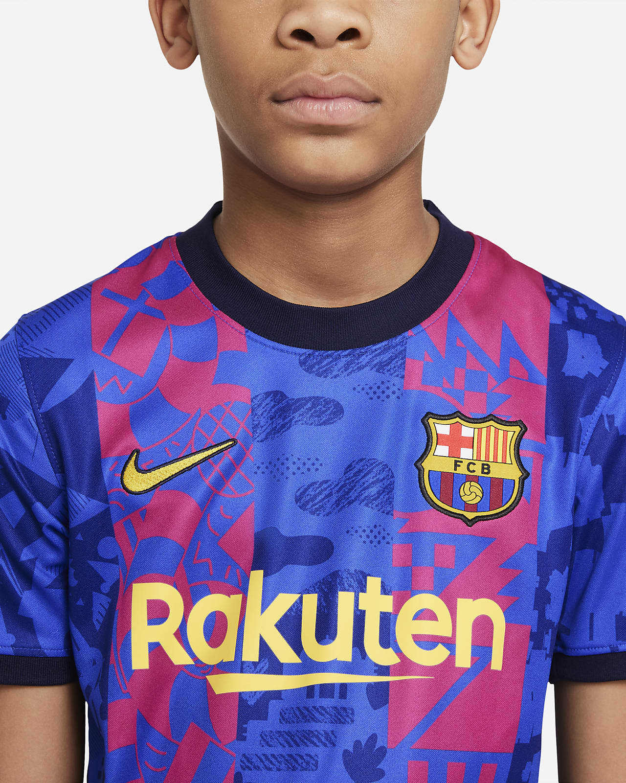 FC Barcelona 2021/22 Stadium Big Kids' Nike Dri-FIT Soccer Jersey. Nike.com