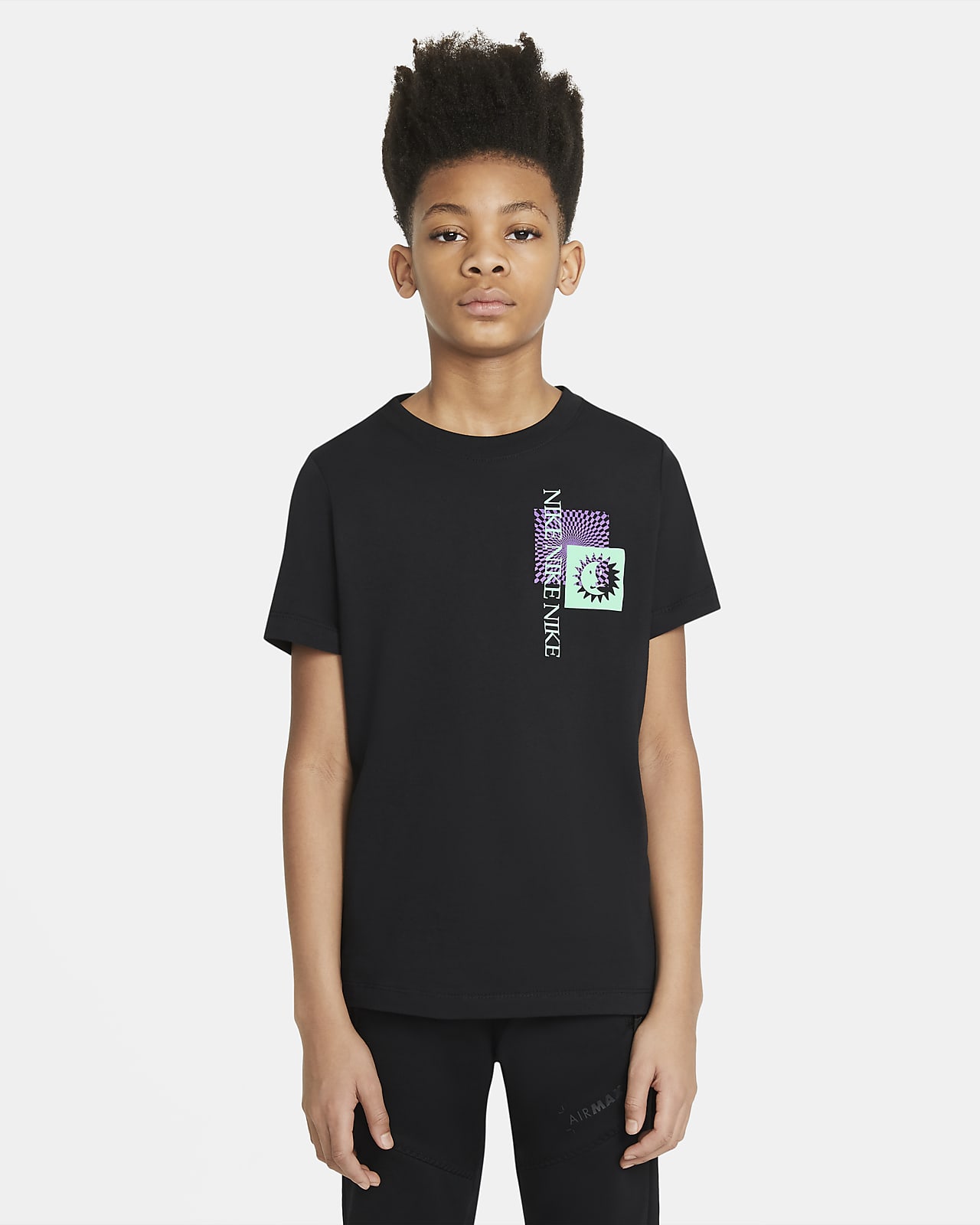 black nike shirt boys