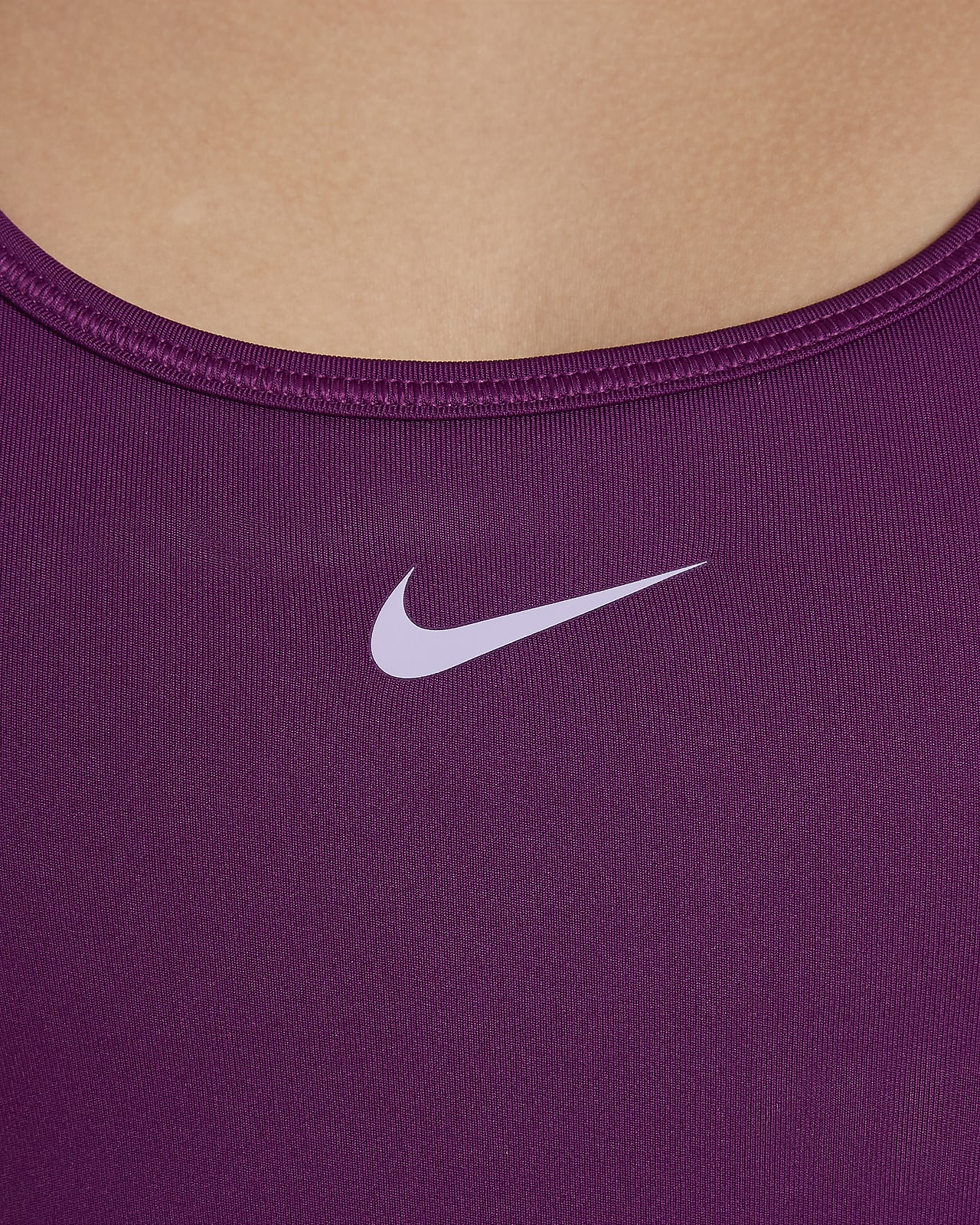 NIKE pro sport bra in deep purple/black straps/pink band women's size small