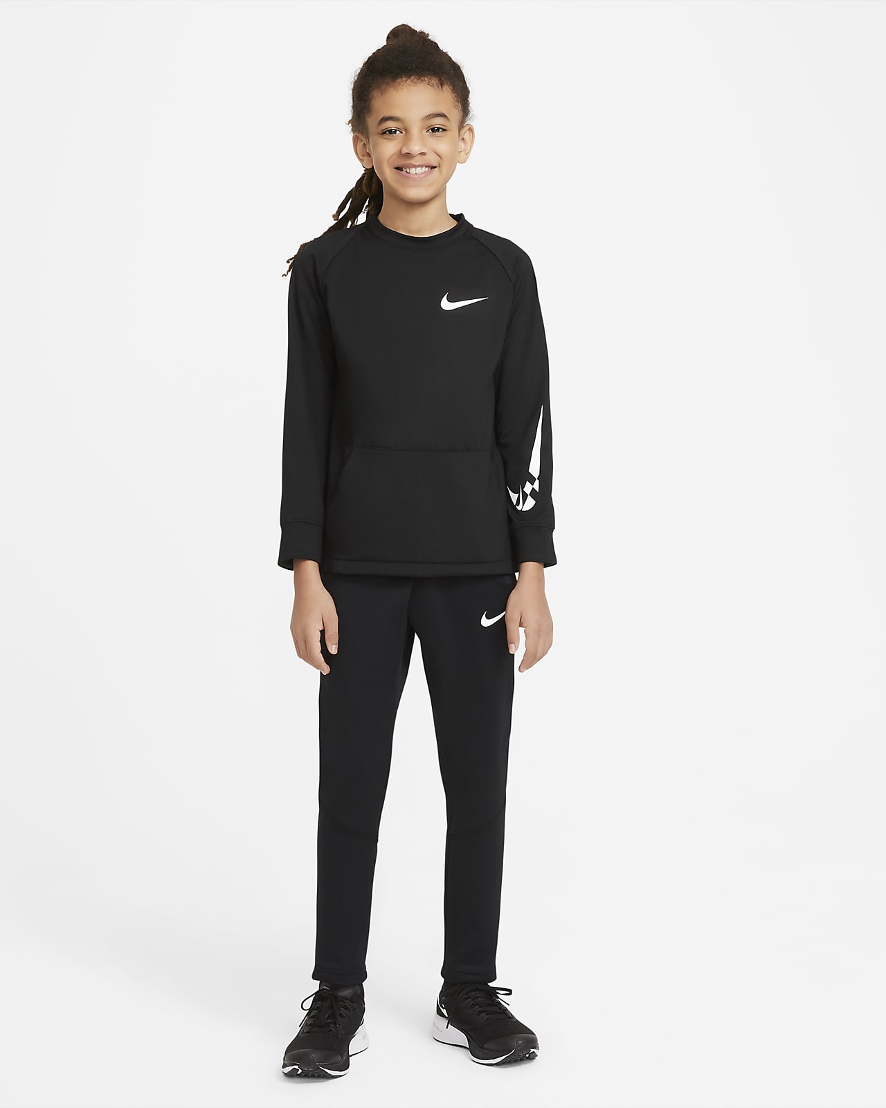  Nike Therma Big Kids' (Boys') Training Pants (Small, Black/Thunder  Grey) : Clothing, Shoes & Jewelry