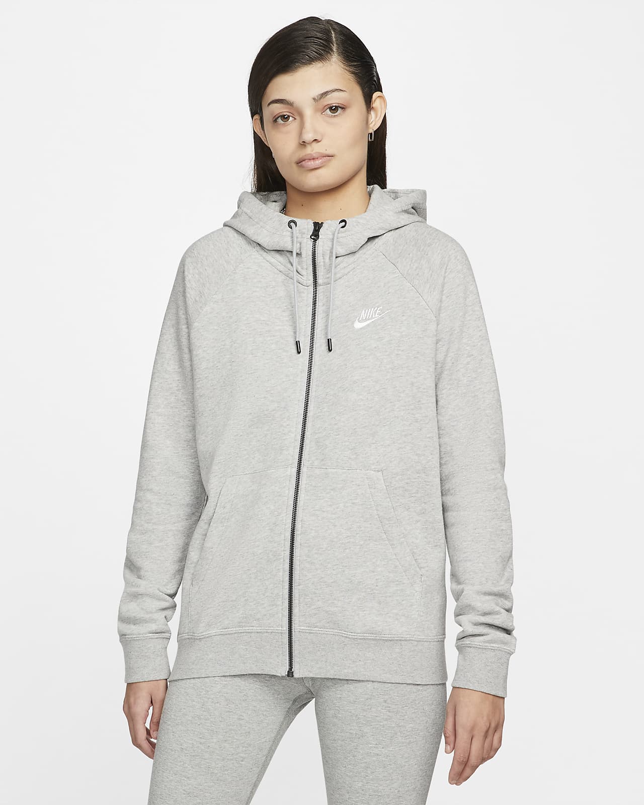 nike sportswear women's essentials full zip fleece hoodie