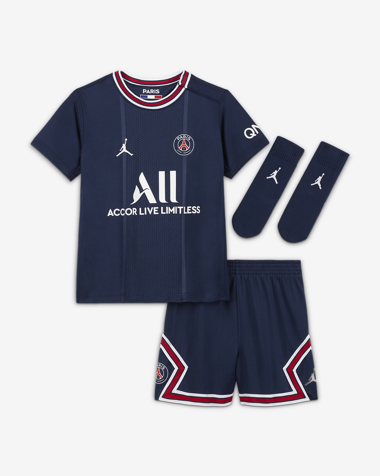 Divisa da calcio Paris Saint-Germain 2021/22 per neonati/bimbi piccoli - Home