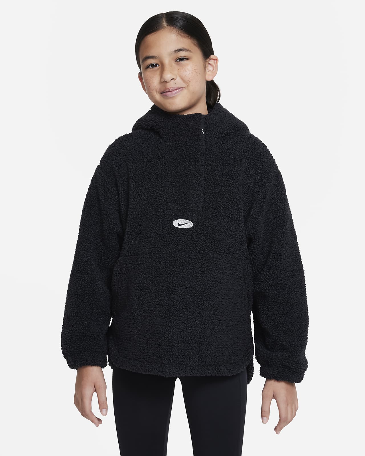 Nike Therma-FIT Icon Clash Winterjacke mit Viertelreißverschluss für ältere Kinder (Mädchen)