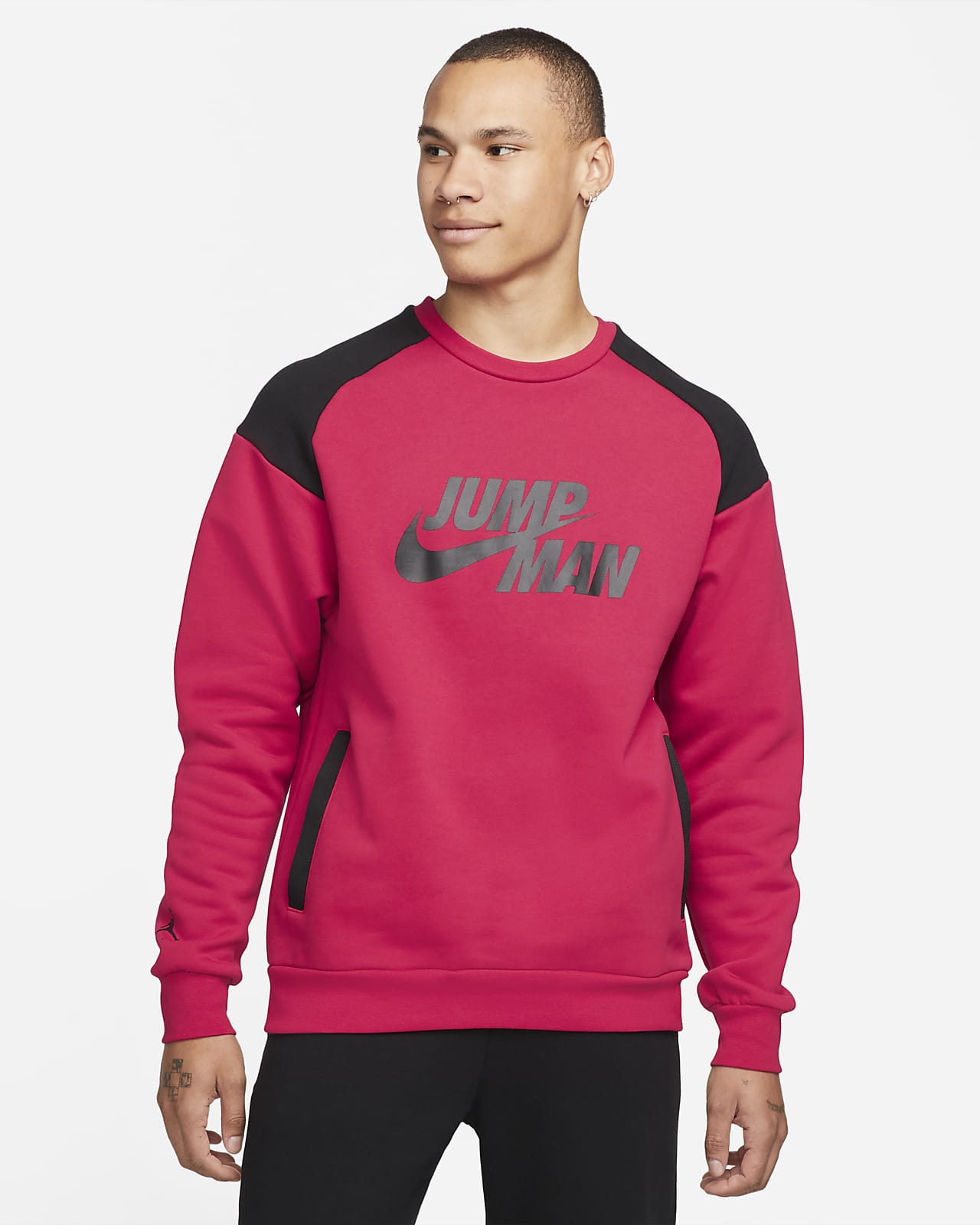 Felpa a girocollo in fleece Jordan Jumpman - Uomo. Nike CH