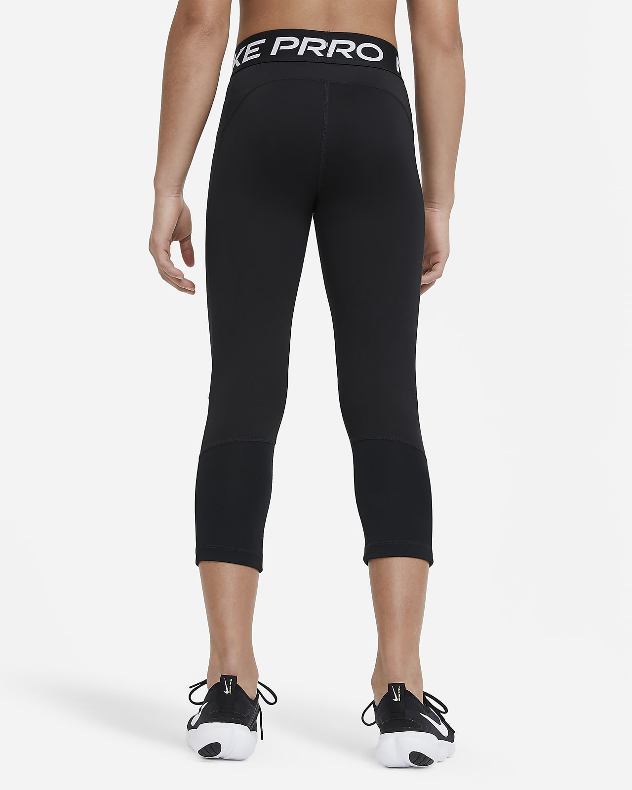 Nike Pro Teen Women's 3/4 Slim Fit Compression Tights - Black