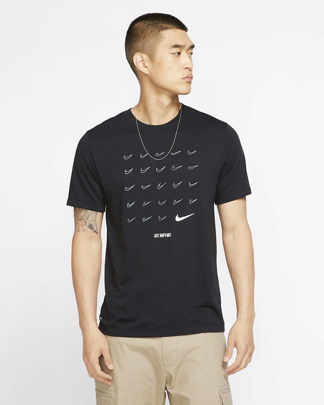 nike dri fit cotton tee mens