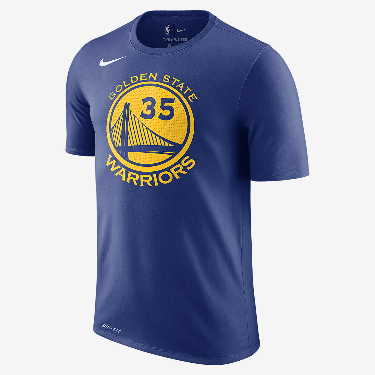 เสื้อยืด NBA ผู้ชาย Kevin Durant Golden State Warriors Nike Dry