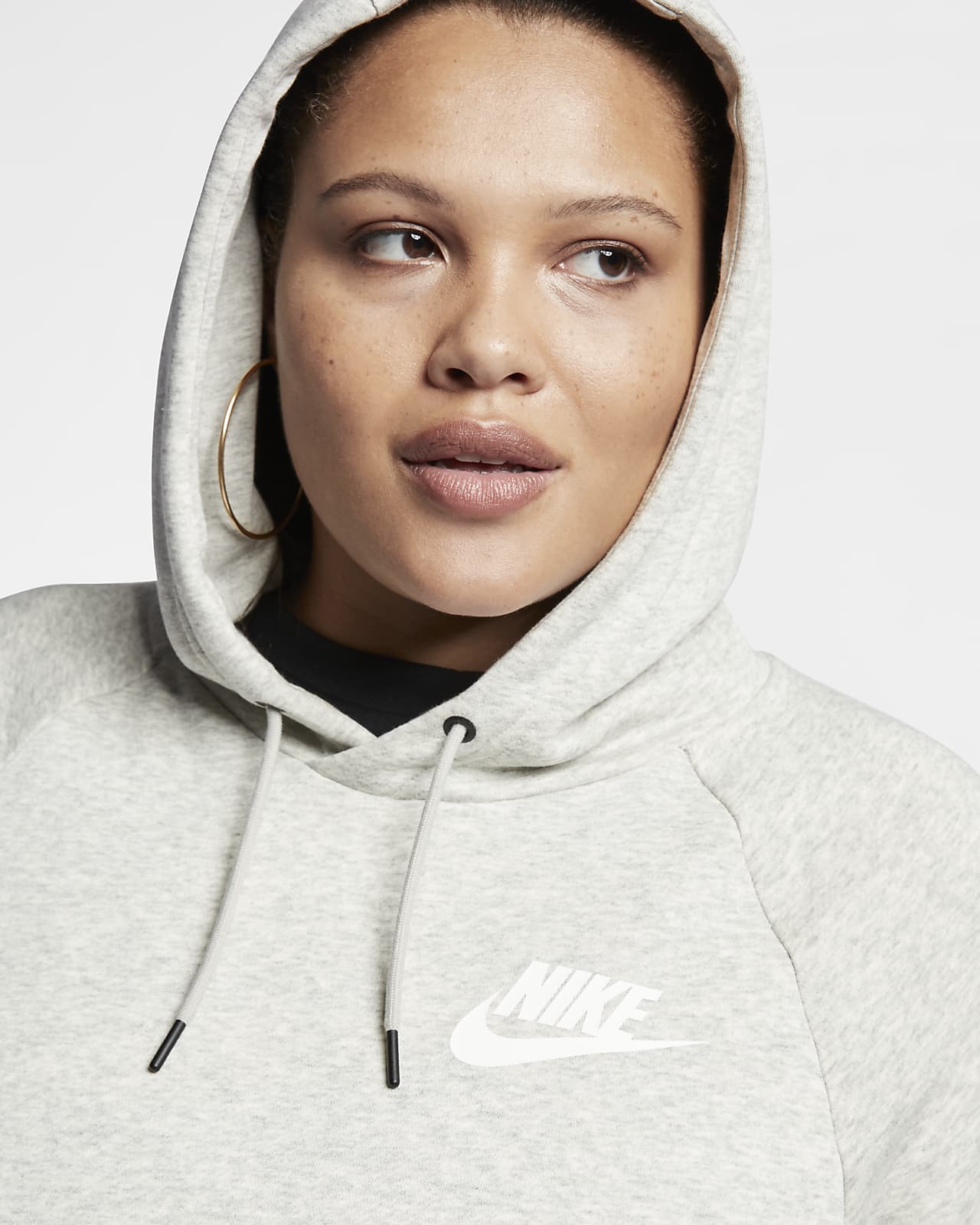 nike women's plus size sportswear rally hoodie