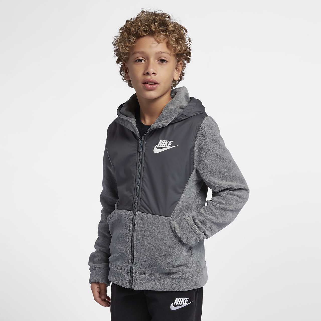 nike boys full zip hoodie