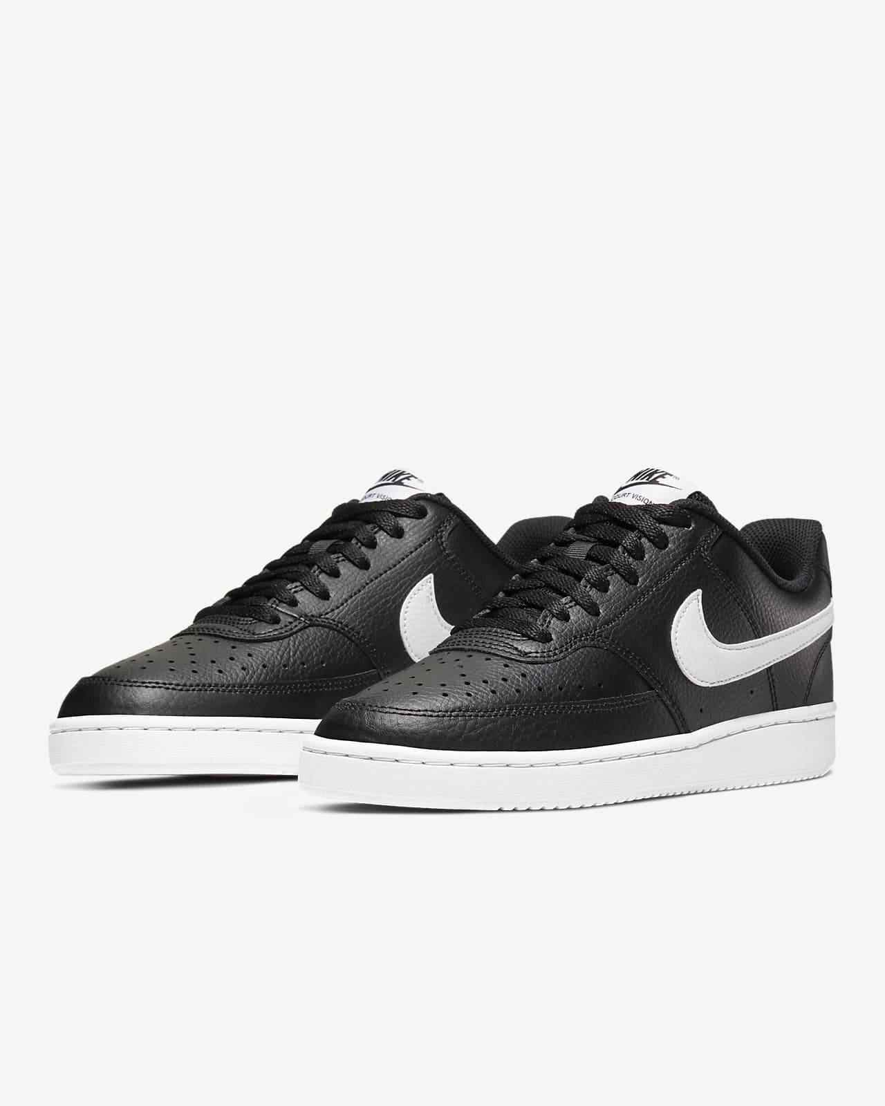 nike courts black and white