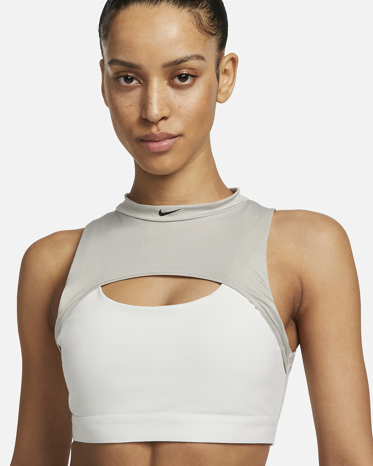Nike Indy Mini Mock-Neck Sport-BH mit Polster und leichtem Halt. Nike LU
