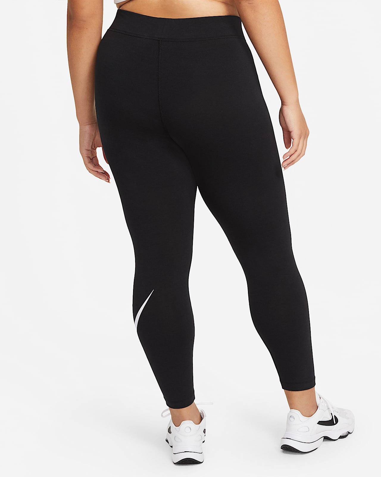 Nike Sportswear Essential Swoosh legging met halfhoge taille voor dames (grote  maten). Nike NL
