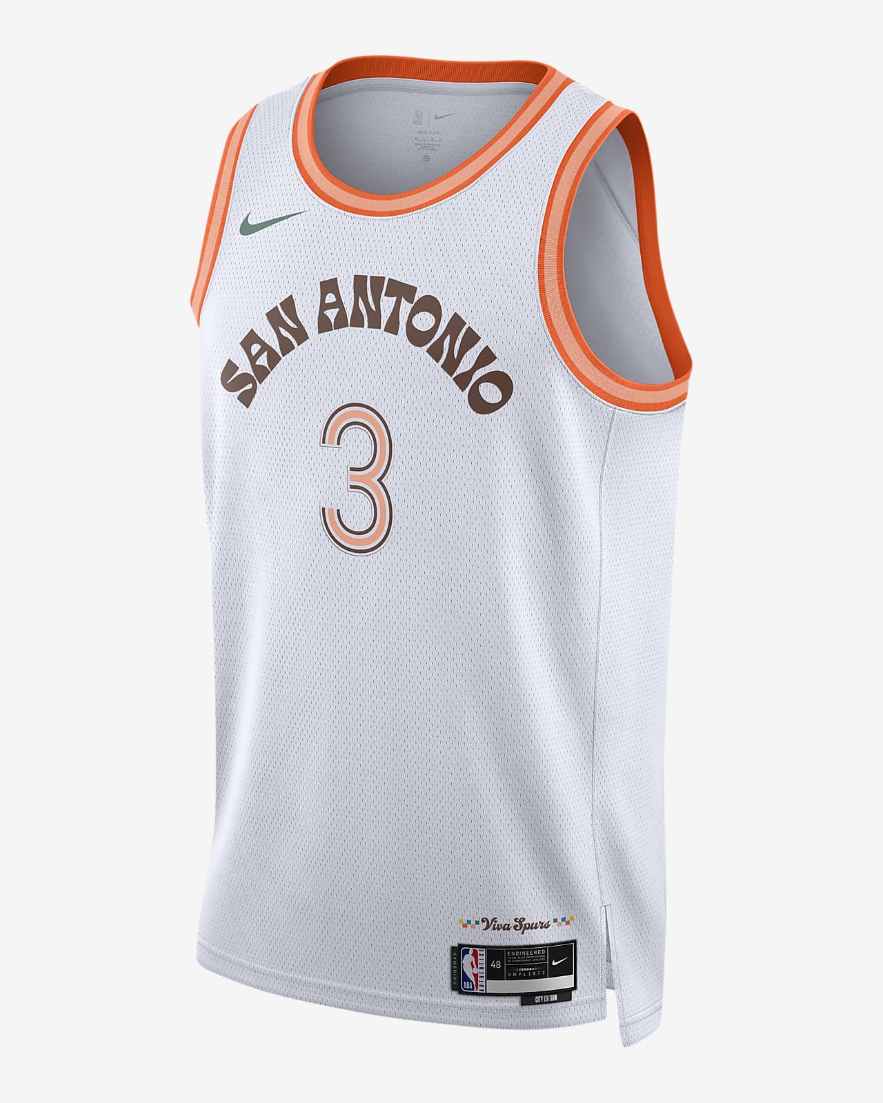 Jersey Nike Dri-FIT Swingman de la NBA para hombre Keldon Johnson San Antonio Spurs City Edition 2023/24