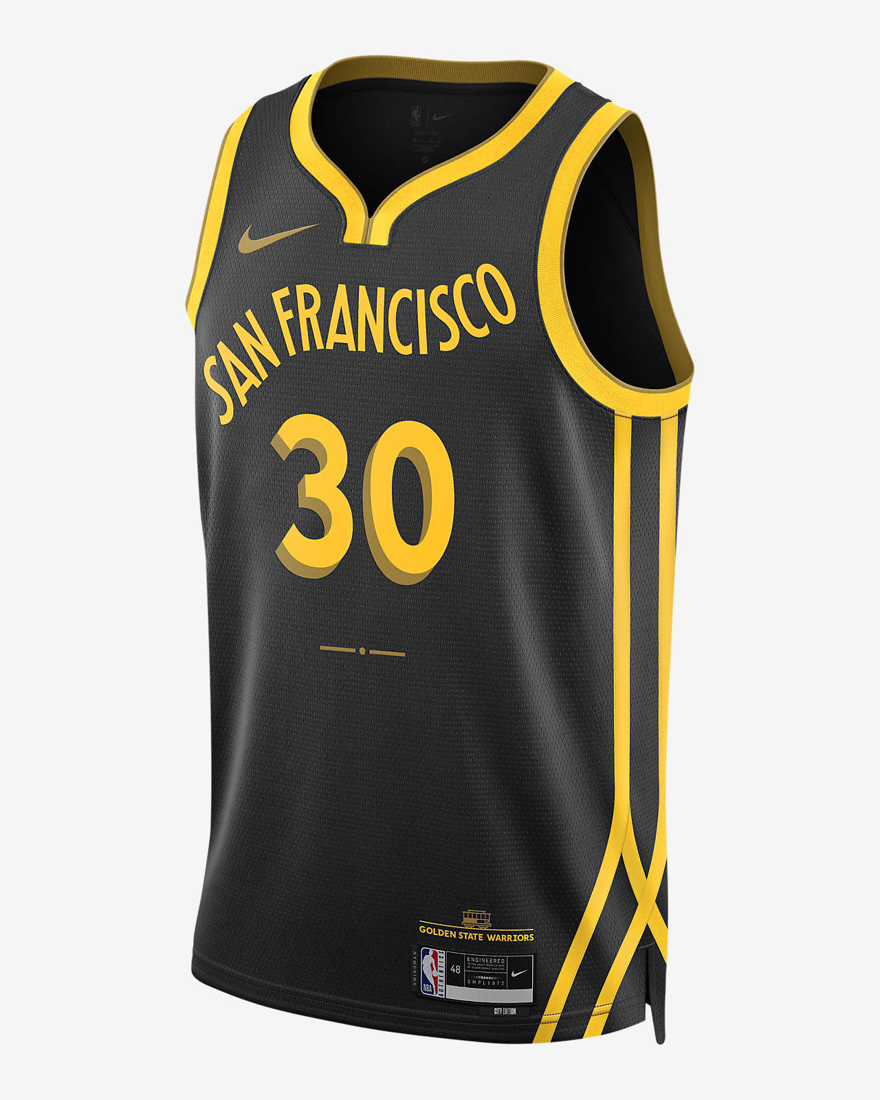 Stephen Curry Golden State Warriors City Edition 2023/24 Nike Dri-FIT Swingman NBA-jersey voor heren
