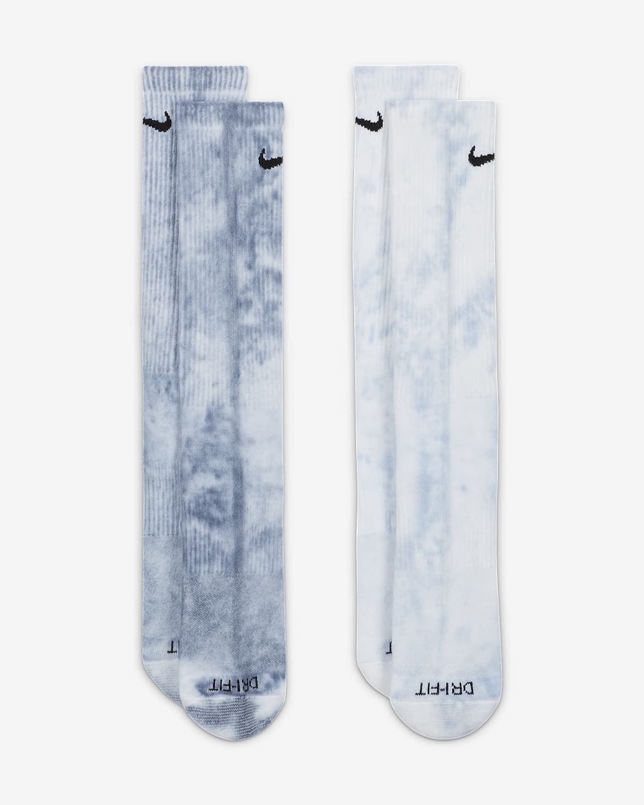 Nike Everyday Plus Cushioned Tie-Dye Crew Socks (2 Pairs). Nike VN