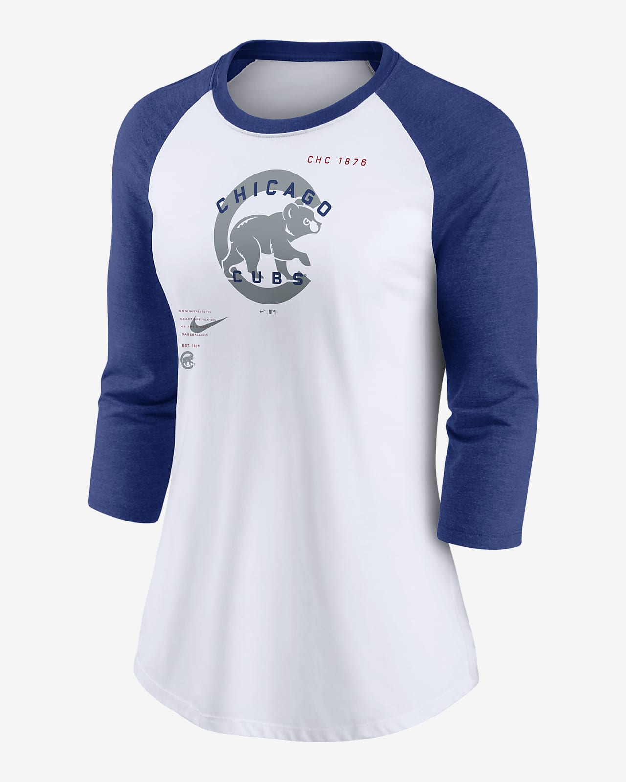 Women's Profile White Chicago Cubs Plus Size Leopard T-Shirt