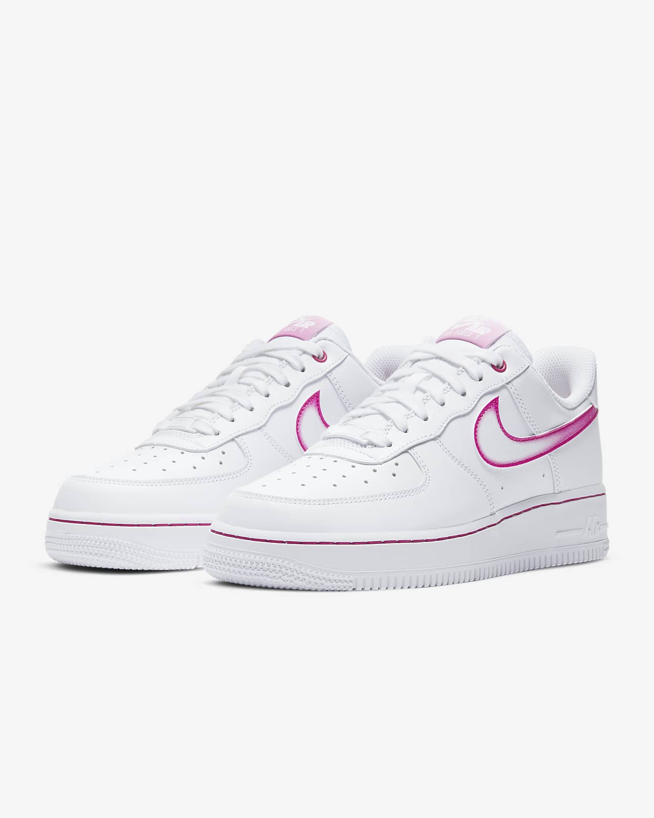 nike air force 1 with pink swoosh
