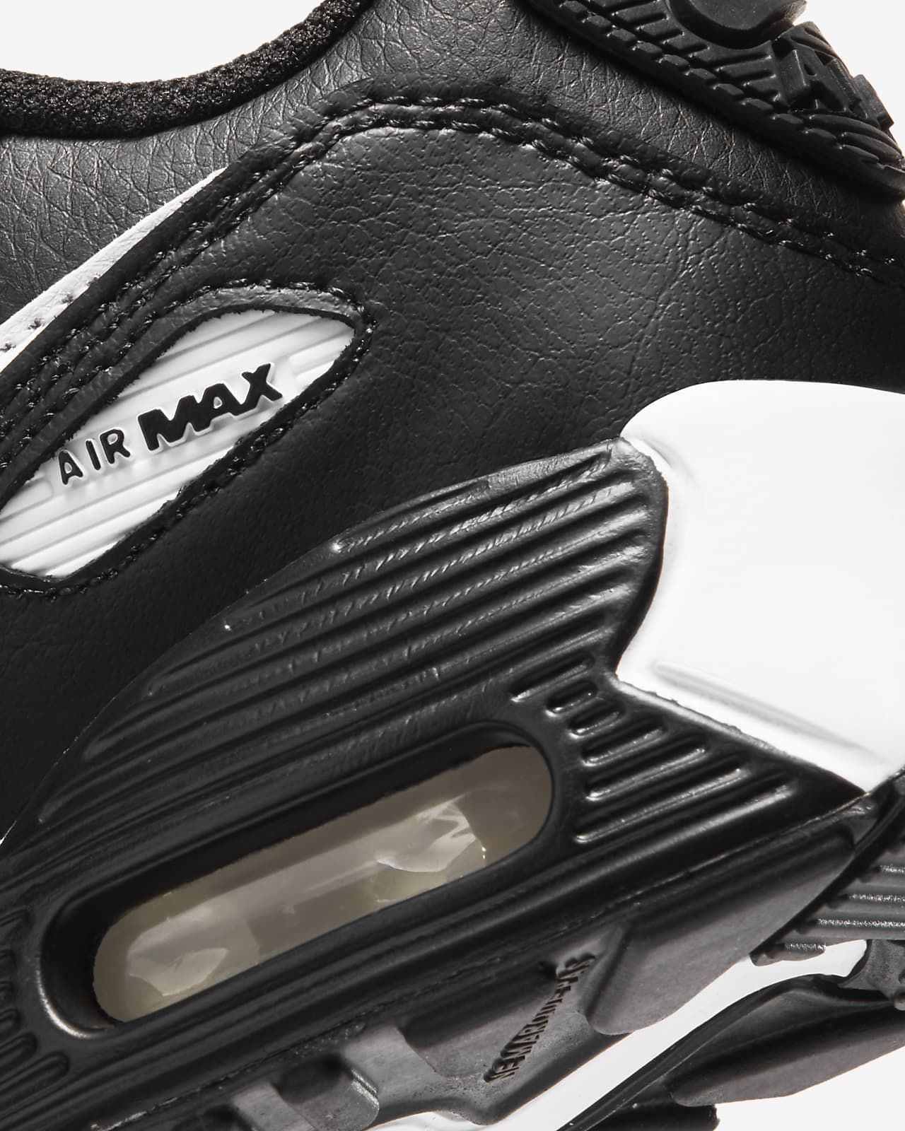 Nike air max 90 2024 black and white leather