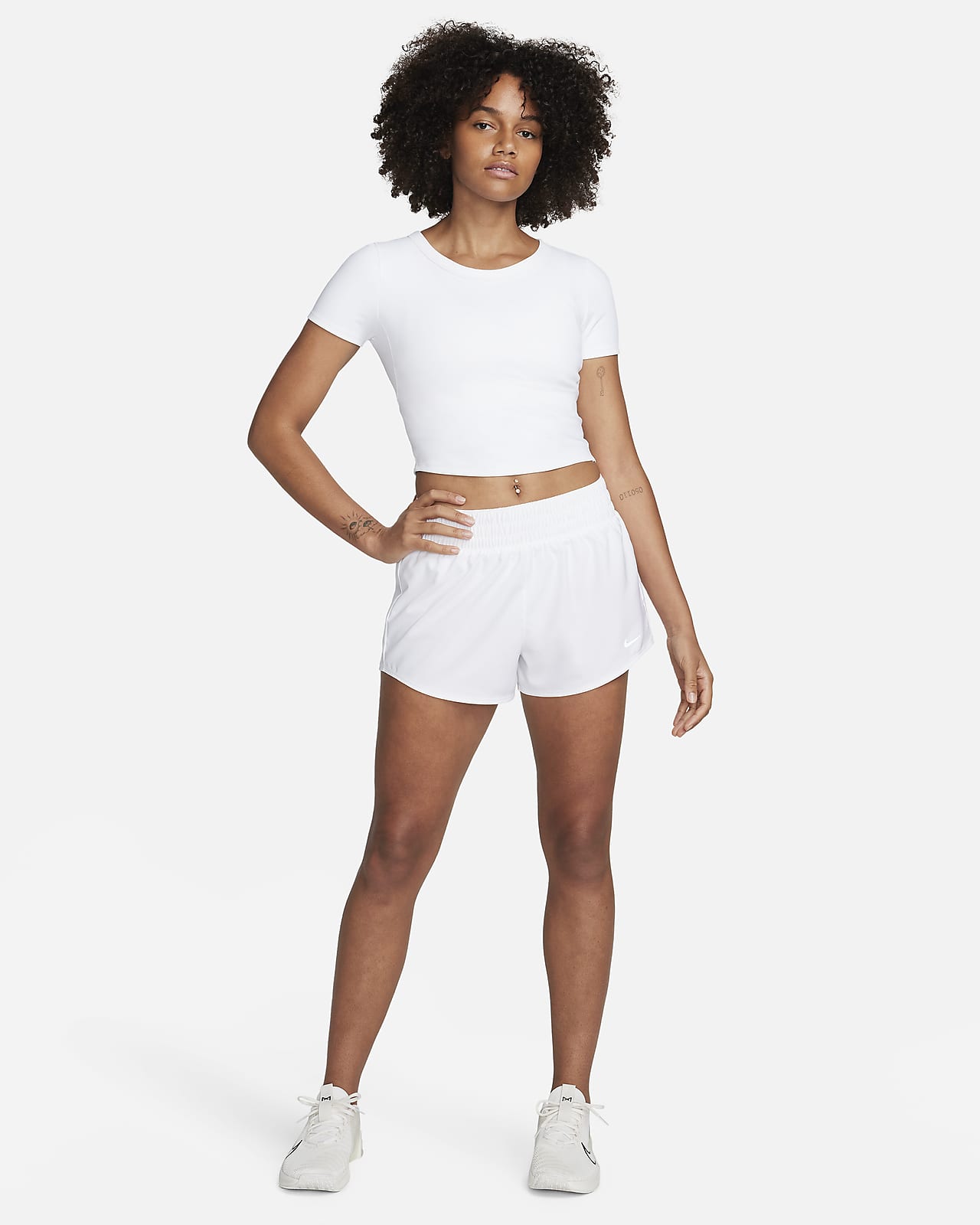 Nike One Fitted Women's Dri-FIT Short-Sleeve Cropped Top.