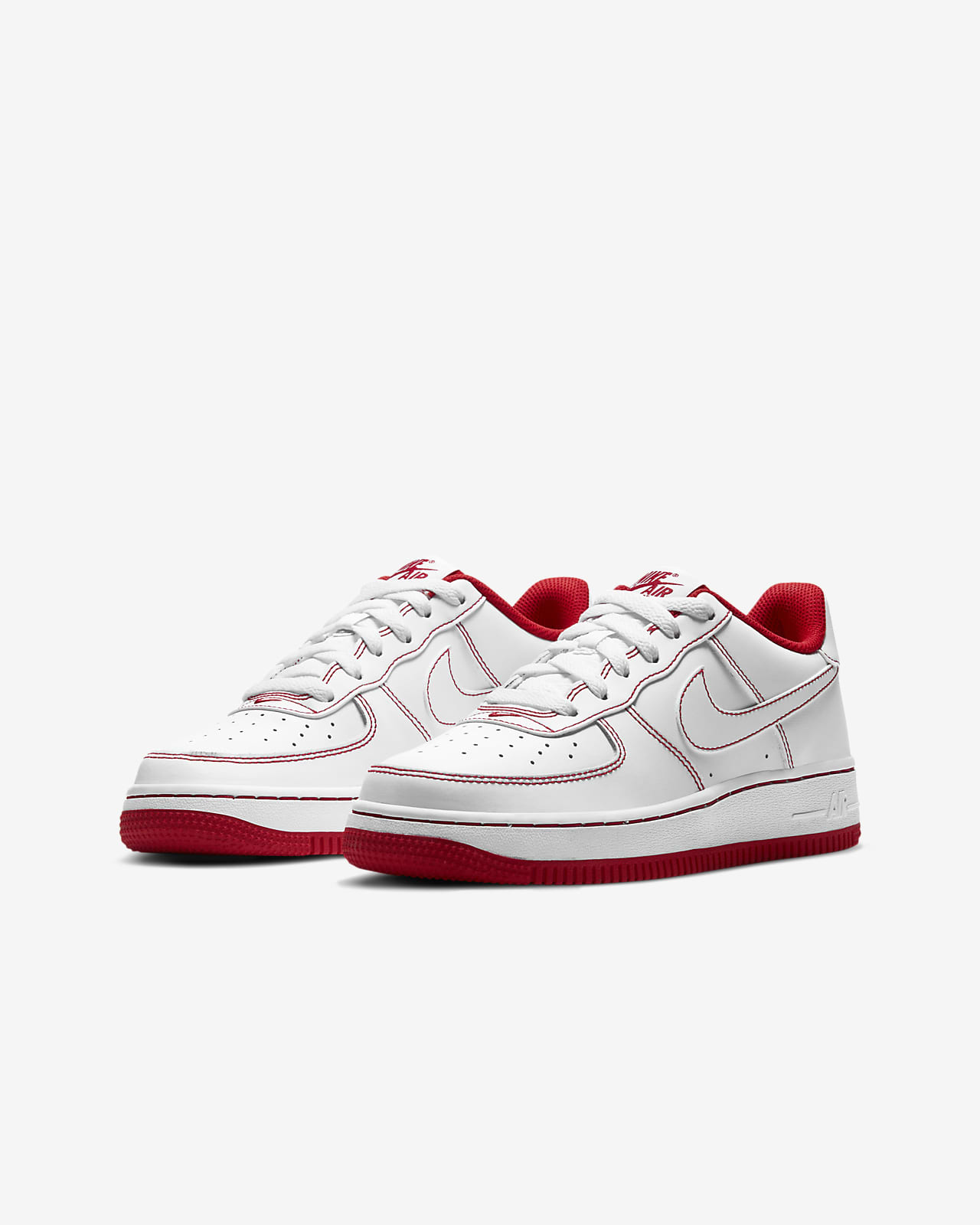 white and red air force 1 kids