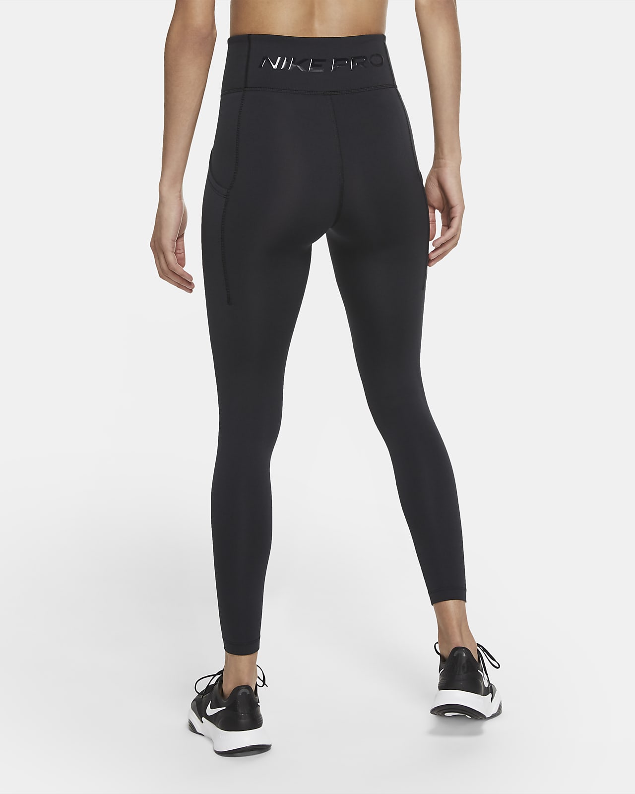 nike pro metallic swoosh leggings
