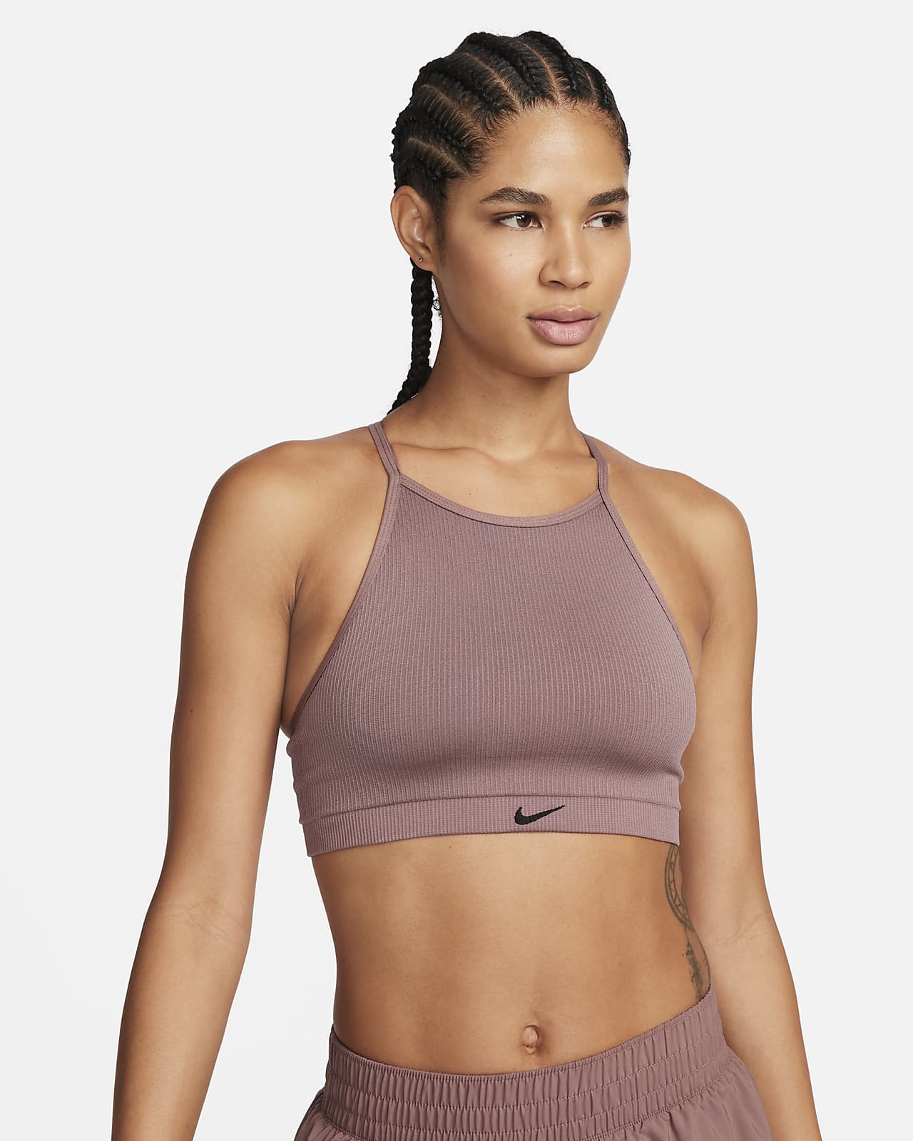 Nike Indy Seamless Ribbed Women\'s Light-Support Non-Padded Sports Bra.