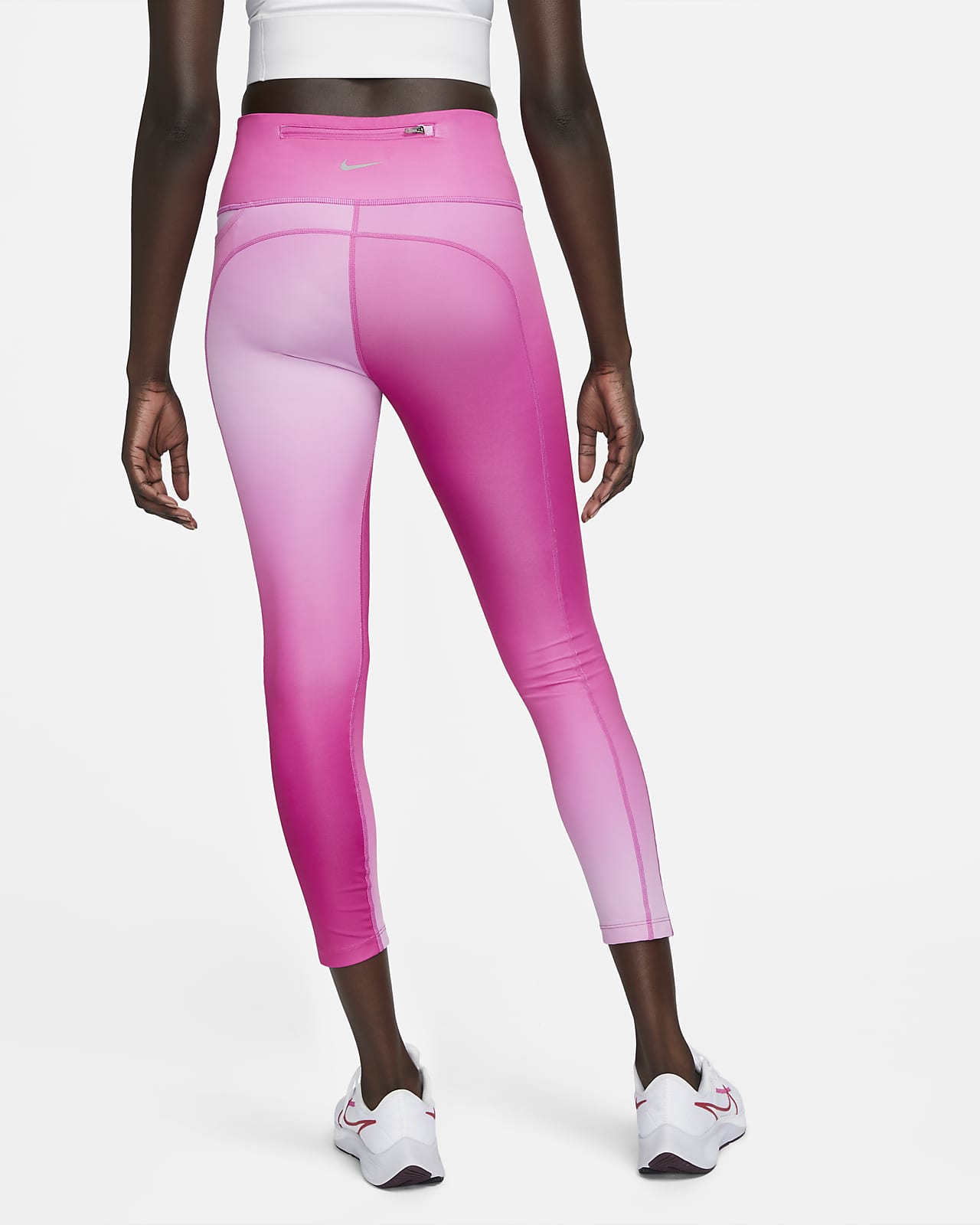 Nike Fast Women's Mid-Rise 7/8 Gradient-Dye Running Leggings with Pockets.  Nike CH